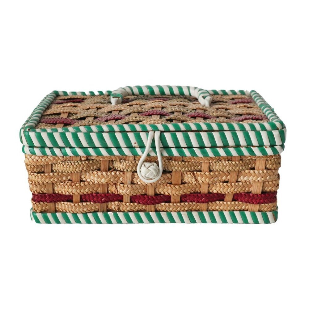 Vintage Wicker Small Sewing Basket